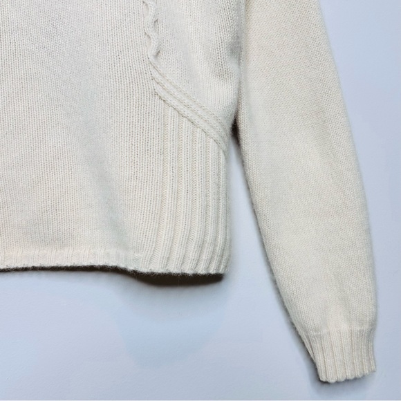 Vintage Cashmere Turtleneck Sweater Fits size Small Cream Y2K Classic - Picture 3 of 14